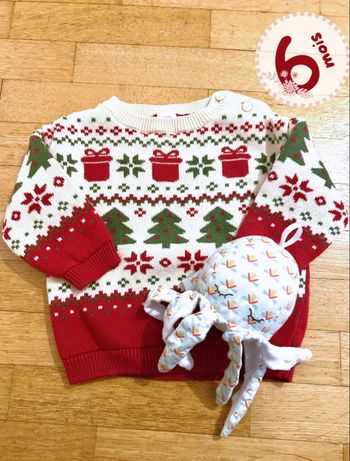 Pull de hiver Jacquard - 6 mois
