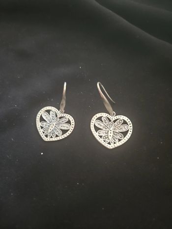 Superbes boucles d'oreilles coeur