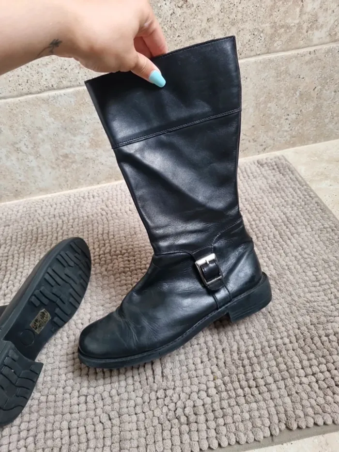 bottes noires mi haute en cuir du pareil au meme - photo numéro 10