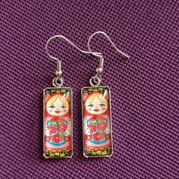 Boucles d'oreilles fantaisie "Poupée russe"