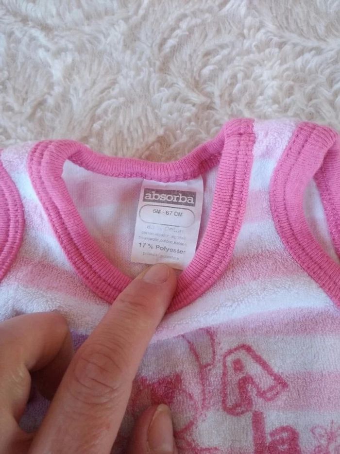 Combinaison barboteuse été Fille 6 mois Ours à la plage Absorba - photo numéro 4