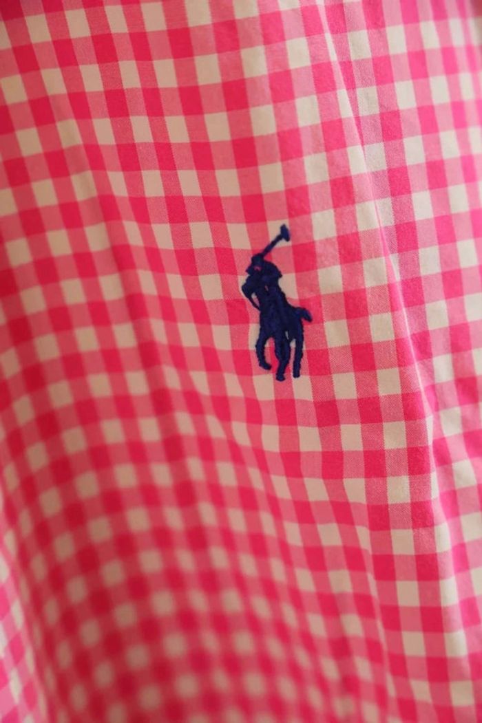 C38 Chemise à carreaux Rose Polo Ralph Lauren Taille M - photo numéro 2