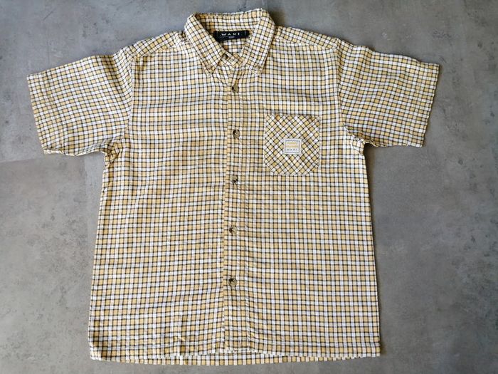 Chemise manches courtes à carreaux jaune 6 ans Waki