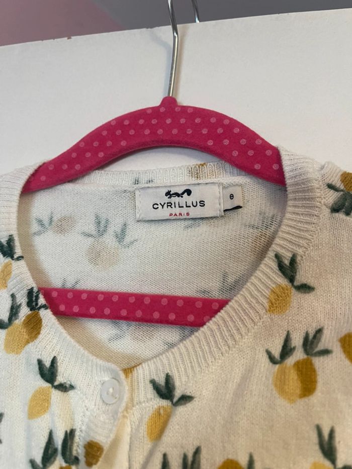 Cardigan citron cyrillus 8 ans - photo numéro 2