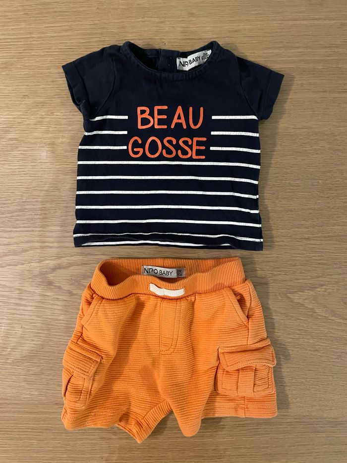 Ensemble teeshirt short beau gosse