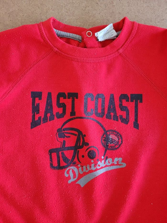 Pull sweat rouge taille 3ans - photo numéro 3
