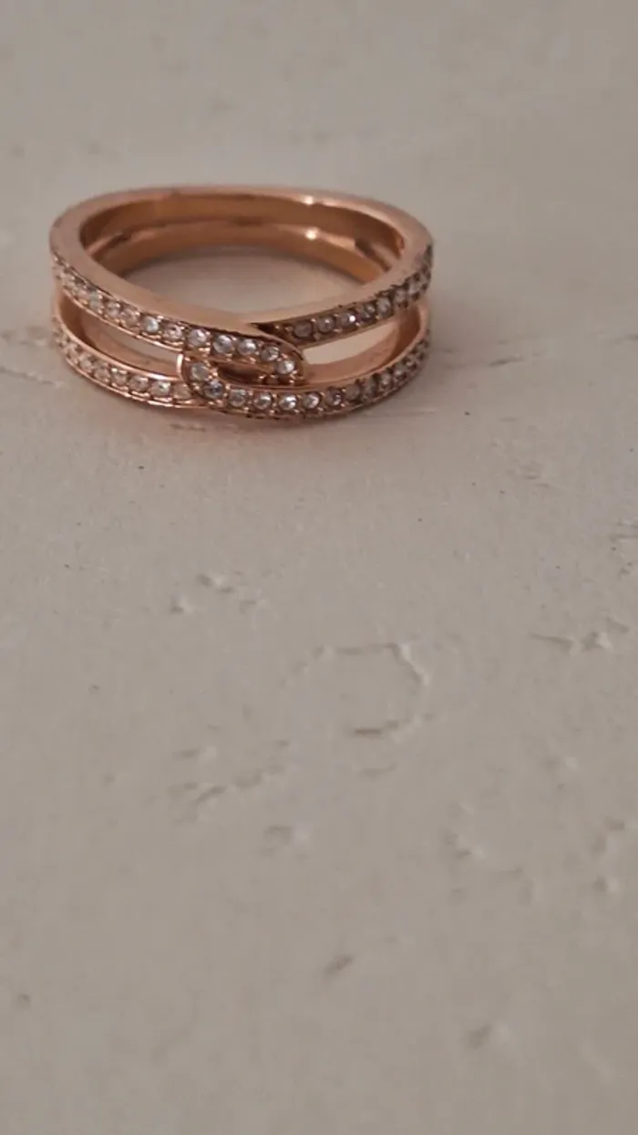 💥 Bague triple en or rose 💥 - photo numéro 9