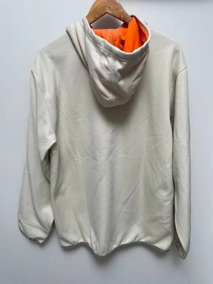 Adidas vintage beige orange quarter zip hoodie Mens M - photo numéro 2