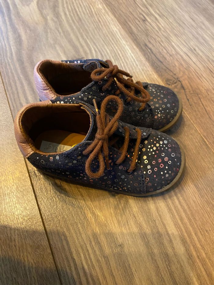 Chaussures enfant T23 bleues à pois colorés - photo numéro 9