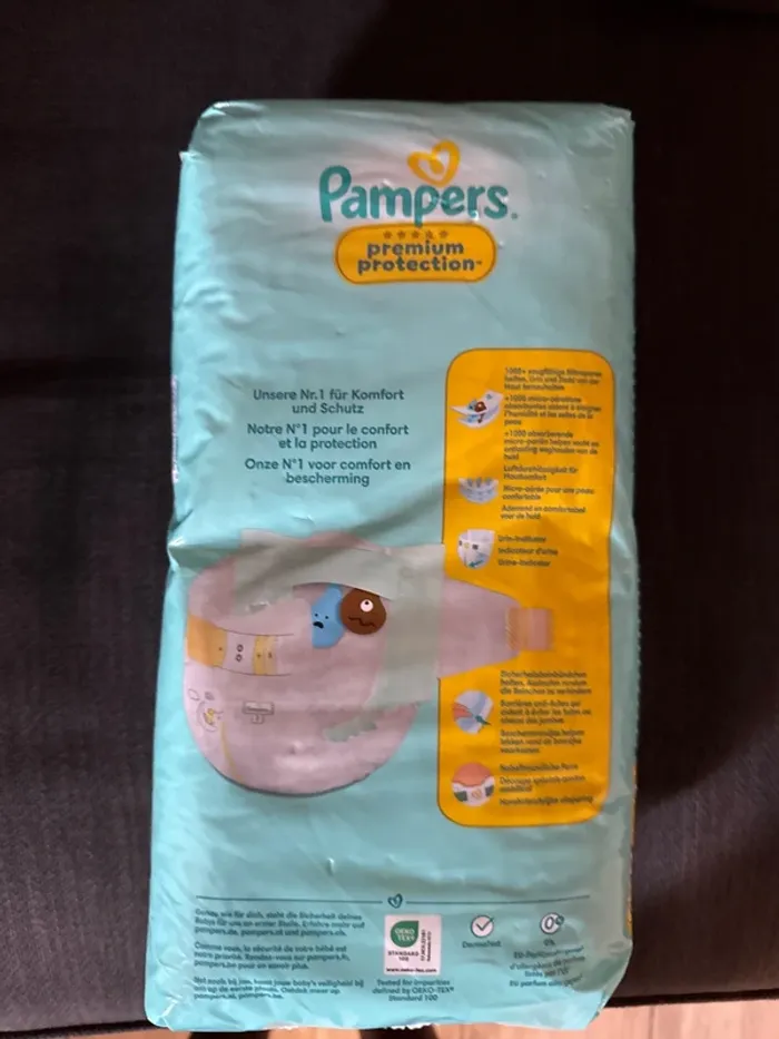 Couches pampers Diapers prenuim protection 2/5 kilos - photo numéro 4