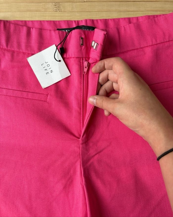 Pantalon de tailleur Zara rose - photo numéro 2