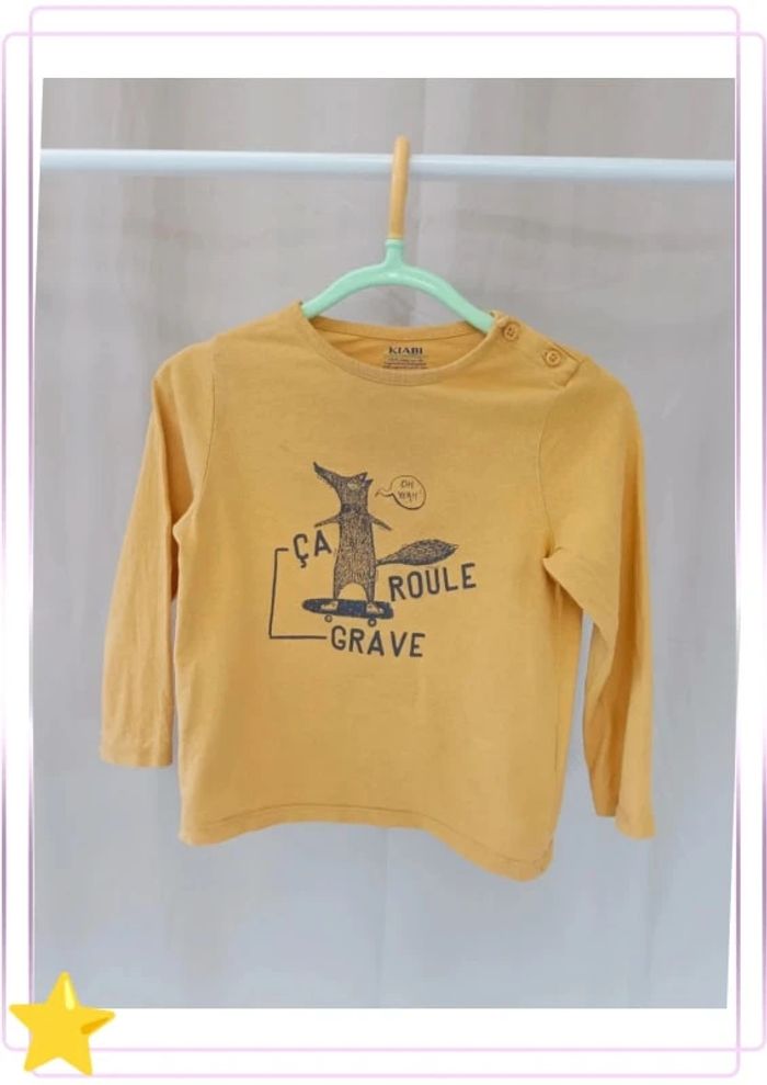 T-shirt moutarde Kiabi 24mois