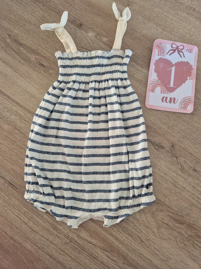 Combinaison mariniere 12 mois petit bateau