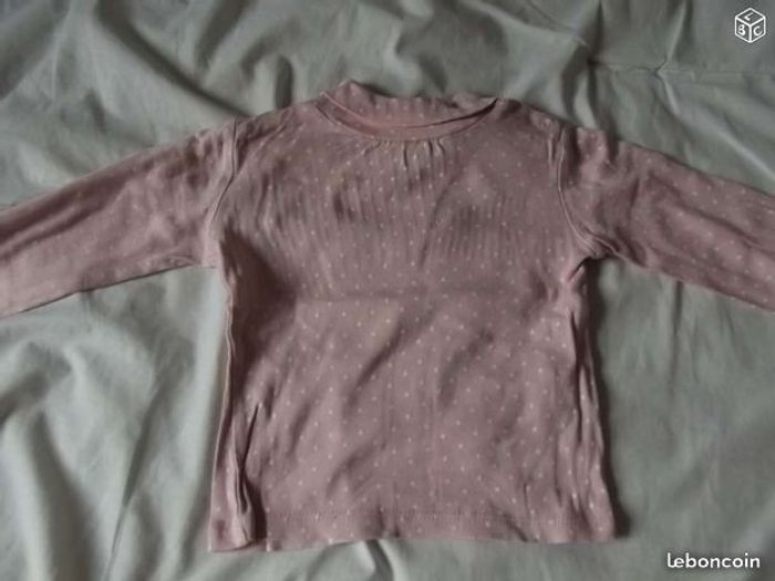 Lot sous pull fille roses, Taille 18 mois
