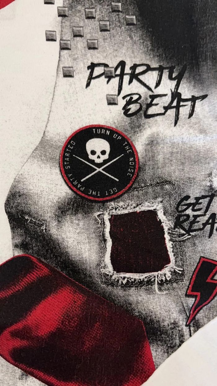 Tee shirt manches longues imprimé cravate - photo numéro 4