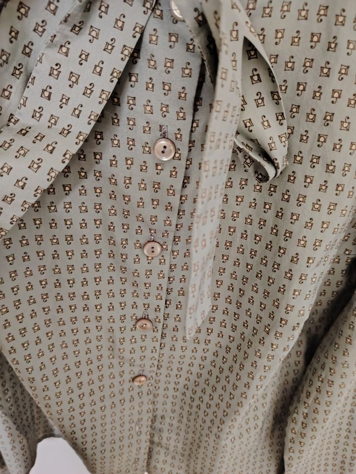 Chemisier vintage avec noeud au col taille 46 - photo numéro 3