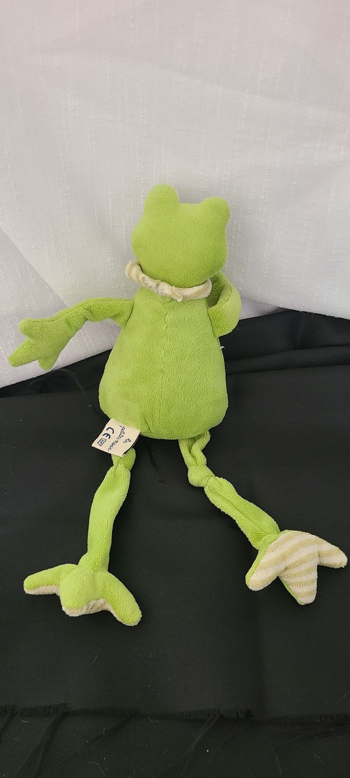 Peluche grenouille LES PETITES MARIE verte 30 cm - photo numéro 2