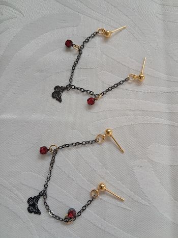 Boucle d'oreille double trou