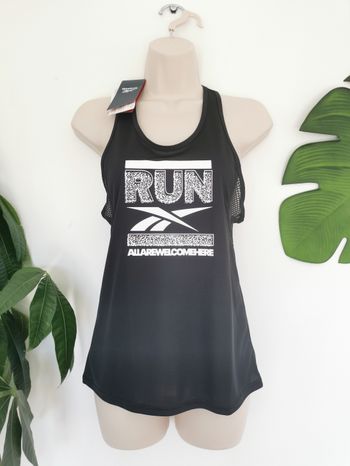 Débardeur de sport graphique noir Reebok running Taille XS