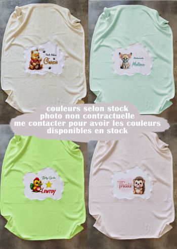 couverture personnalisée douce thème au choix