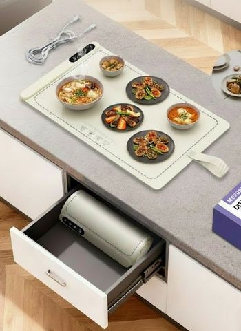 [NEUF] Chauffe Plat Électrique, Plaque Chauffante Pliable Flexible