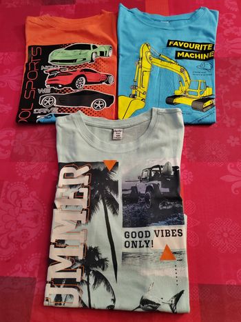 Lot de 3 tee-shirts 7-8 ans