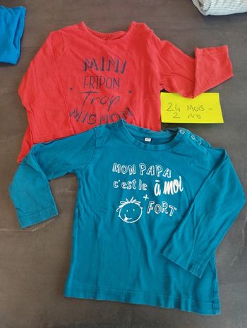 Lot de 2 maillots manches longues 2 ans