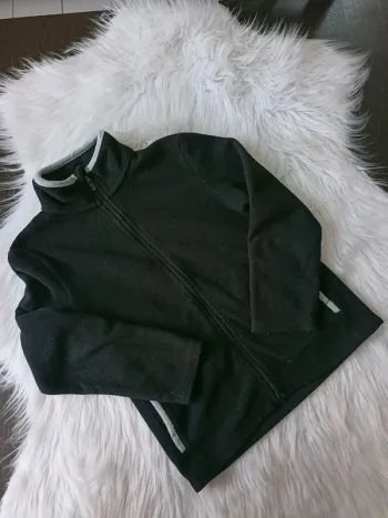 Polaire zippée noire 8 ans