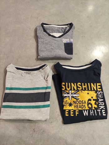 Lot de 3 t-shirts garçon – 5 ans – manches courtes