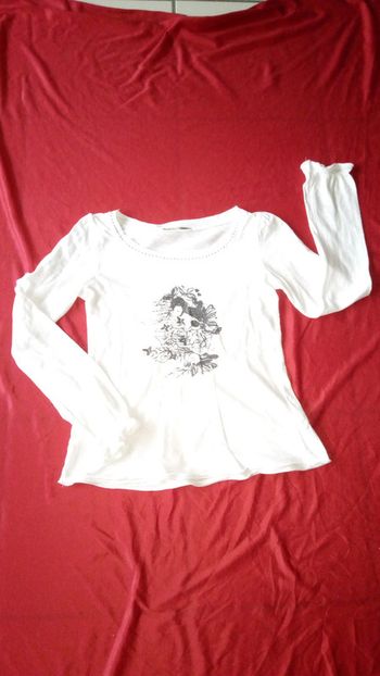 Tee-shirt blanc DDP manches longues