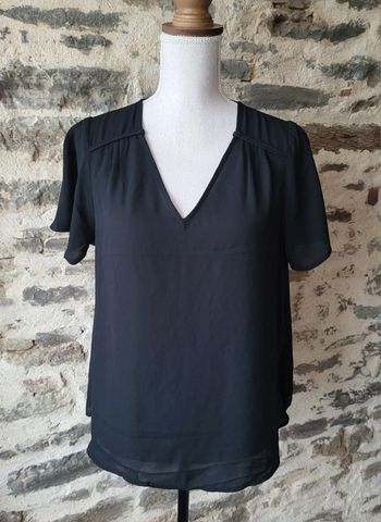 Blouse manches courtes noire Kiabi Taille 38