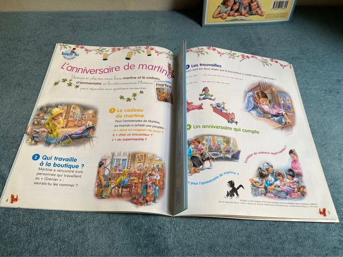 Lot de 4 livres fascicules Martine édition atlas et gommettes - photo numéro 17