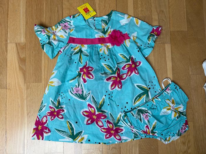 Robe + culotte bloomers fleurs