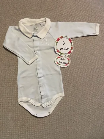 Body manches longues 3 mois petit bateau