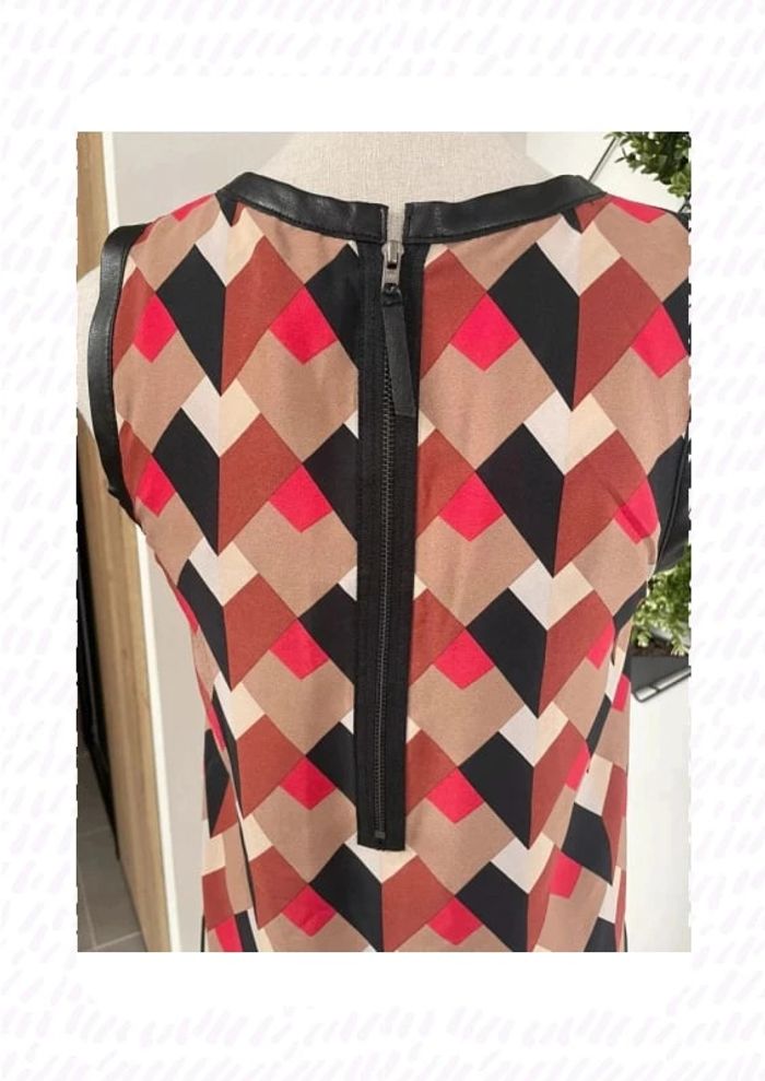 Robe fluide chipie taille 34 à motif géométrique - photo numéro 10