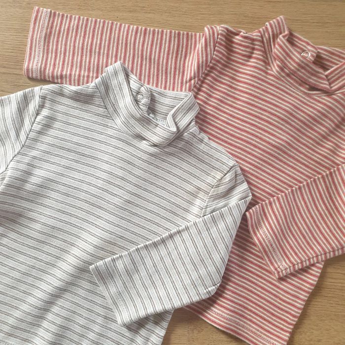 💚 Lot de 2 tee-shirts sous pull Kiabi 12 mois #emyfleury_12moisgarçon - photo numéro 2