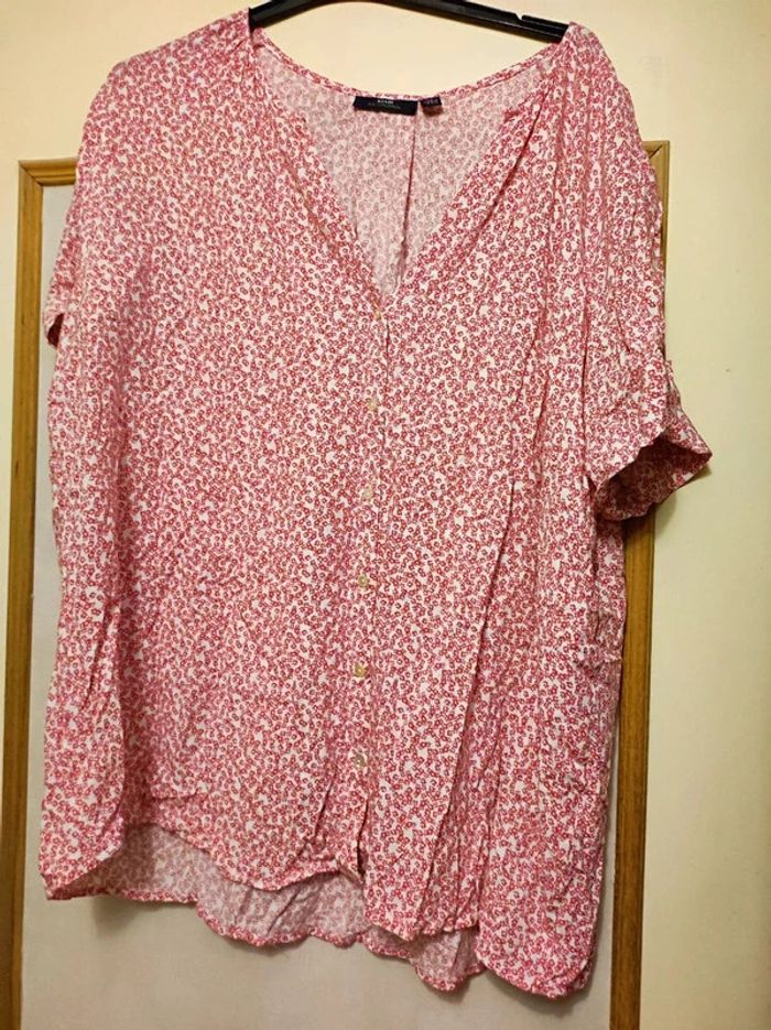 Blouse imprimée rose