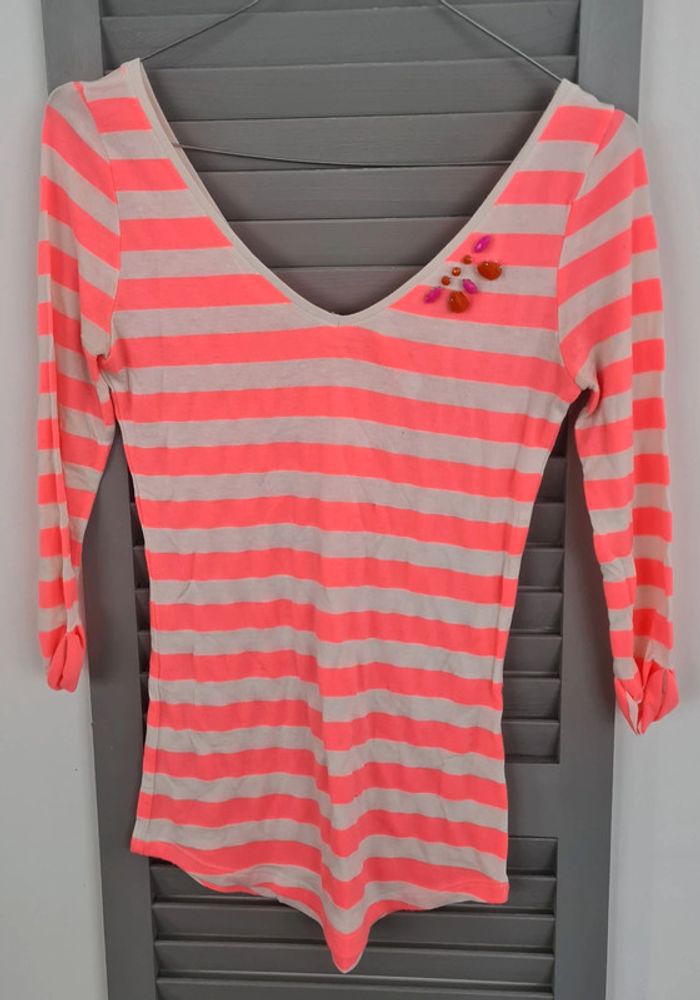 Top + gilet en maille rose - photo numéro 2