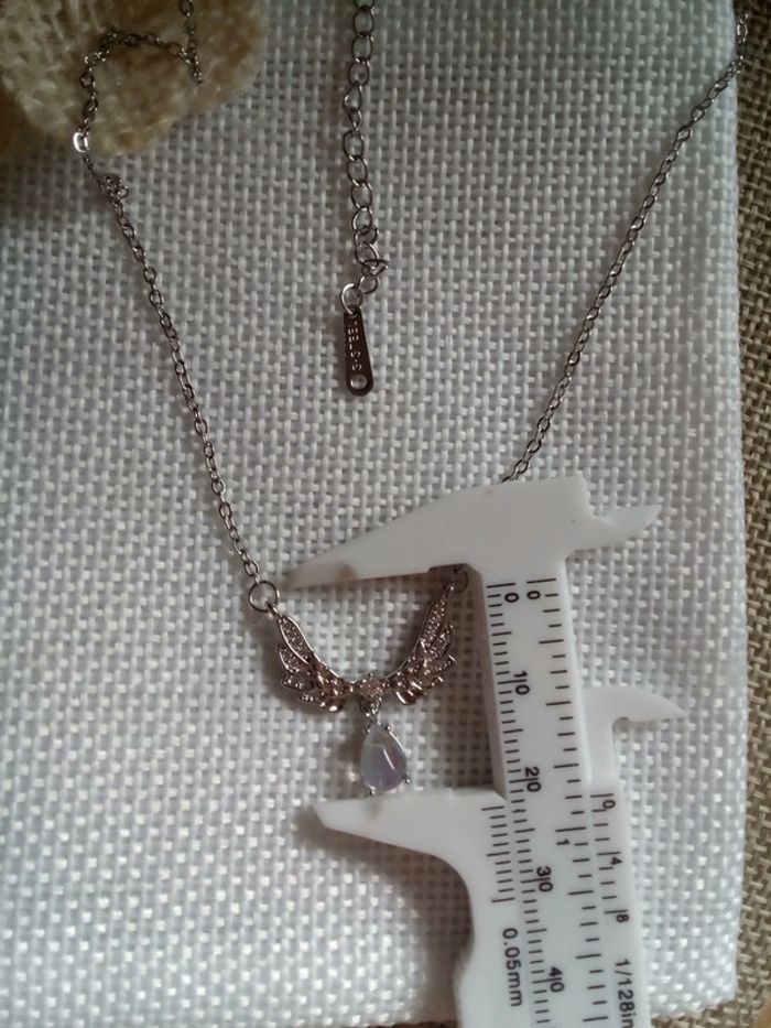 Collier ailes d'anges argenté - photo numéro 4