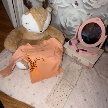 Joli pyjama fin avec motif girafe - T18mois - Gémo 