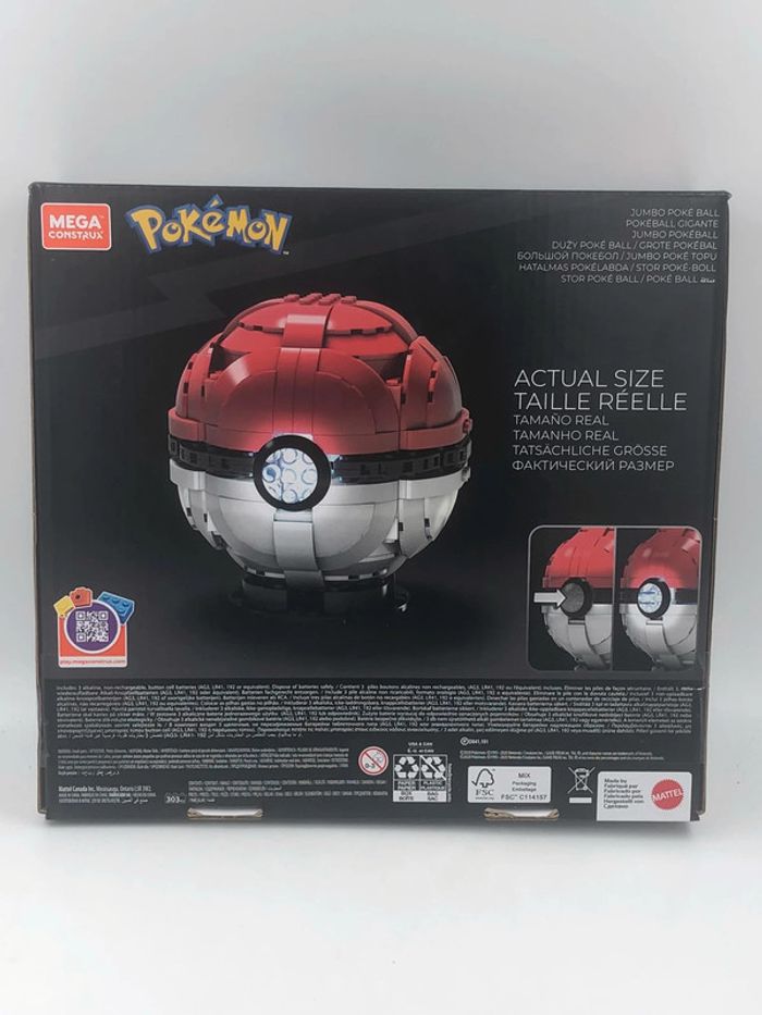 Mega Construx Mattel Pokeball géante Pokémon 303 pièces Neuf - photo numéro 2