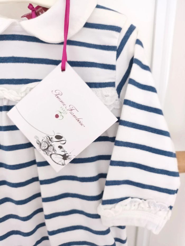Grenouillère de marque Pomme Framboise taille 6 mois neuve avec étiquette 🏷 - photo numéro 2