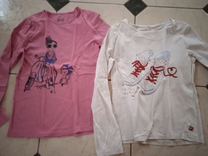 Lot de 3 tee-shirts fille + 2 offerts - 10/12 ans
