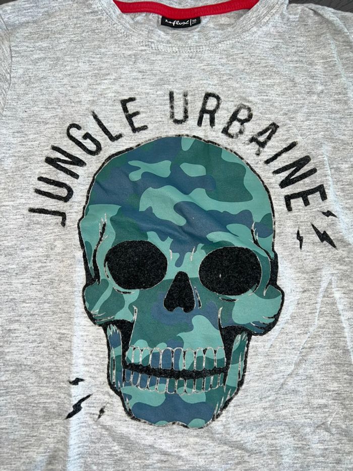 Teeshirt manches longues 10 ans tête de mort - photo numéro 2