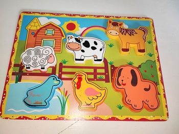 Puzzle en bois animaux de la ferme