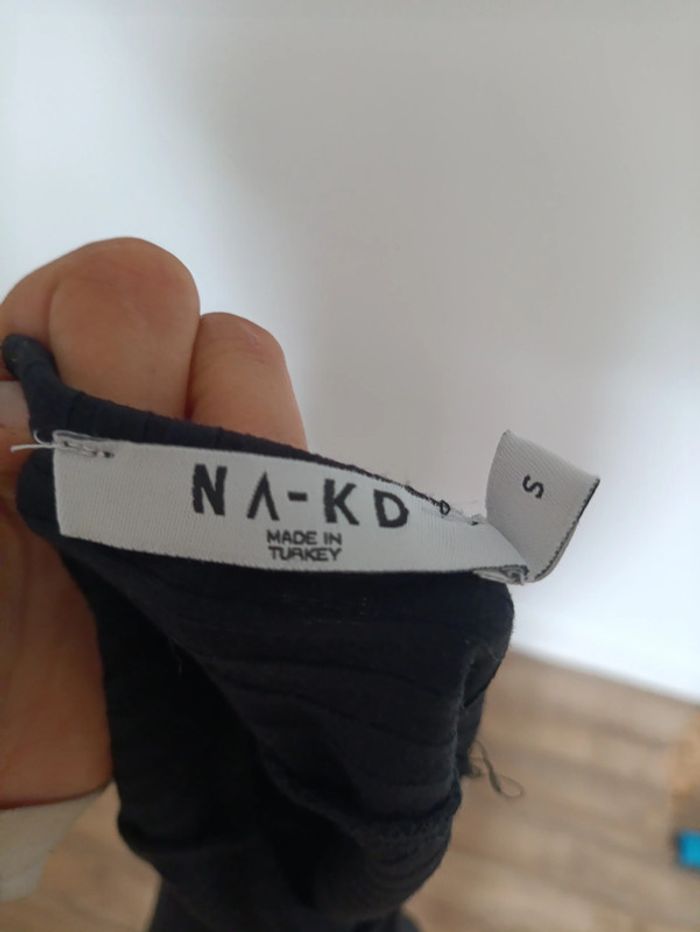 Top noir manches longues décolleté dos NA-KD S - photo numéro 3