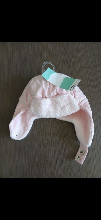 Bonnet chapeau chaud rose fille 0/3 mois