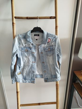 Veste jean imprimée