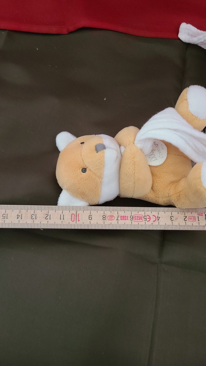 doudou et compagnie UNICEF renard mouchoir lange blanc - photo numéro 4