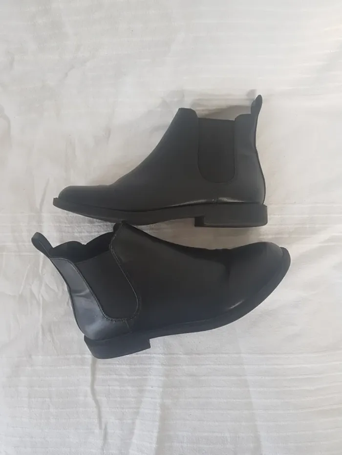 Bottine Cuir Noir Femme Taille 37 - photo numéro 2